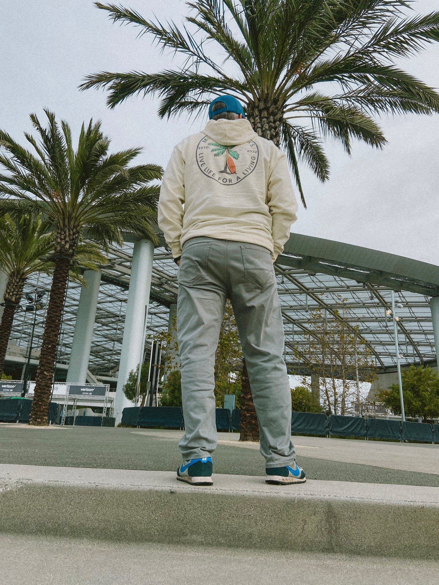 Palm Tree Live Life For A Living - Hoodie